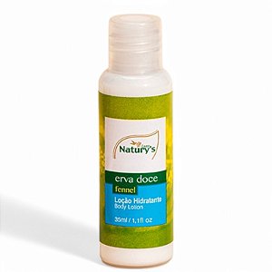 Kit 200 Loção Hidratante Erva Doce Frasco 35ml Naturys