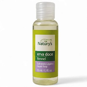 Kit 100 Sabonete Liquido Erva Doce Frasco 35ml Naturys