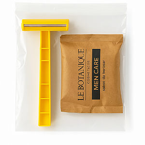 100 Kits Barbear - Aparelho de Barbear + Sabonete 20g Man Care Le Botanique
