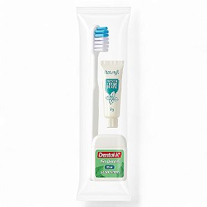 500 Kits Escova Dental com Creme Dental 7g + Fio Dental 25m Embalado