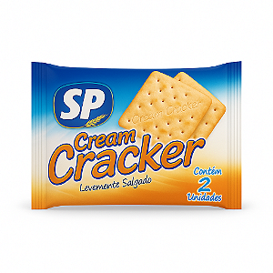 Biscoito em Sachê Cream Cracker Levemente Salgado Cx 60 Und