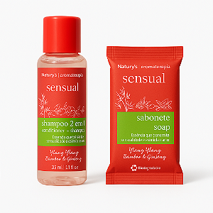 Kit Shampoo 2 em 1 35ml + Sabonete 20g | Naturys Aromaterapia Sensual