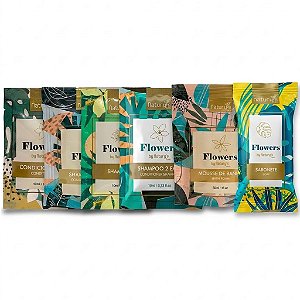 Kit Amostra Amenities Flowers Natury's Luxo - 8 Itens para Hotelaria, Airbnb e Pousadas