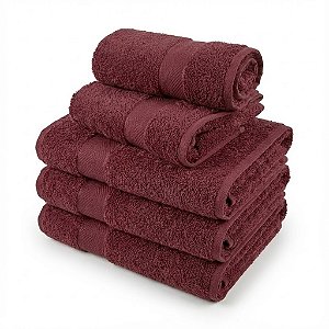 Kit 5 Toalhas de Banho Teka Duomo Vermelha – Conforto, Sofisticação e Absorção Superior