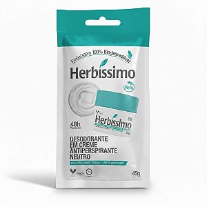 Desodorante em Creme Herbíssimo Neutro Sachê 45g – Proteção e Sustentabilidade