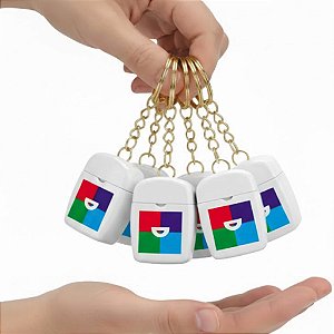 Kit 10 Chaveiros Fio Dental 25m Sabor Menta - O Brinde que Une Saúde e Marca