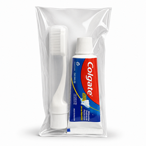 Kit Dental Viagem Completo Wegreen com Escova Dental Trip e Creme Dental Colgate – Ideal para Hotéis, Hospitais e Empresas