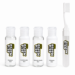 50 KitS Amenities Personalizado Wegreen – 5 Itens para Hospedagens, Hospitais, Clínicas e Brindes Corporativos