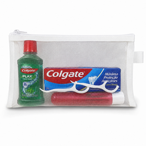 Kit Higiene Bucal Viagem Completo Wegreen com Necessaire Telada | 6 Itens