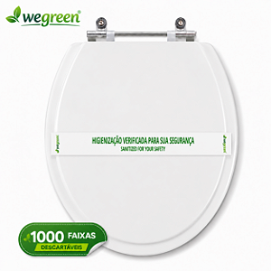 1000 Faixas Sanitária Higienização Verificada 48 x 3,5 cm | Para Hotéis, Hospitais, Pousadas e Resorts