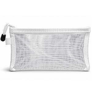 Necessaire Telada em Nylon 21x12cm com Zíper – Organizador para Kit Higiene e Viagem