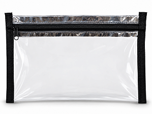Necessaire Transparente 20x12,5cm Zíper Preto | Wegreen