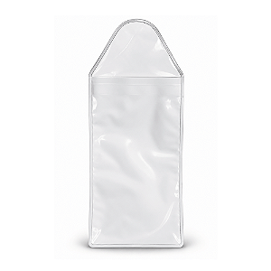Kit 10 Envelopes Necessaire Dental em PVC Transparente com Fundo Branco 14x7cm
