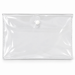 Necessaire Transparente em PVC Wegreen 19x12cm com Botão