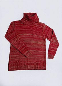 Blusa mesclada gola alta