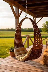 Balanço suspenso redondo 140 cm - Fibra sintética