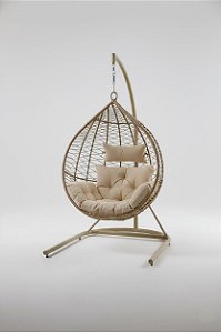 Balanço suspenso Pingo com suporte - Corda náutica