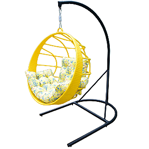 Balanço redondo em fibra com suporte desmontável by DeckDecor