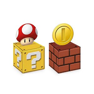Super Mario Bros - Caixa Cubo - 08 Unidades