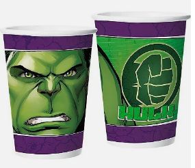 COPO PAPEL 180ML HULK 12UN