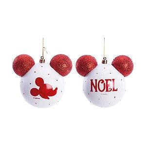 BOLA MICKEY GLITTER SORT VRM/BCO 10CM (DISNEY) JG C/2 PC