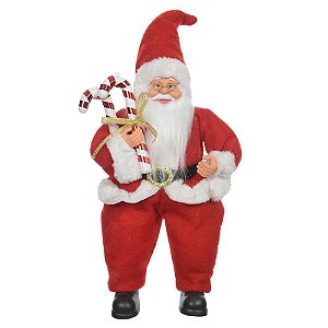 PAPAI NOEL NATAL SENTADO (VERMELHO BRANCO) 30cm (FLORARTE) Vol. 19