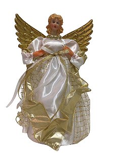 ANJO DECORATIVO BCO/OUR 32cm