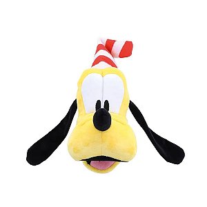 CABECA PLUTO C/GORRO LISTRADO CLR 15CM (DISNEY) C/1 UN