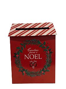CAIXA DE CORREIOS METAL NATAL (VERMELHO) 31X22,5X8,5cm (FLORARTE) Vol. 6