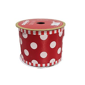FITA BOLAS VRM/BRA 6,3CM (FITAS NATALINAS) C/1 UN