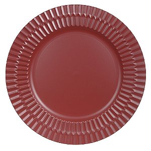 SOUSPLAT DE PLASTICO (VERMELHO) 33D (FLORARTE)