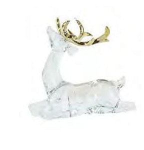 RENA CRISTAL DEITADA 20CM