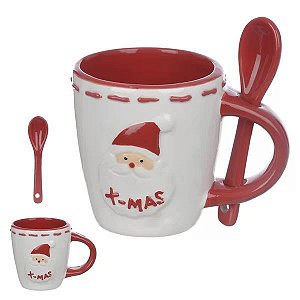 NATAL VASO PAPAI NOEL (VERMELHO BRANCO) 8,5X6,5X6,5cm (FLORARTE) Vol. 7