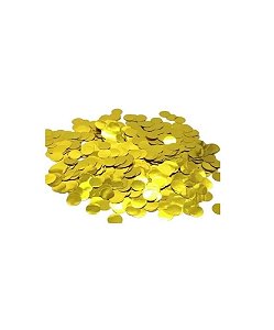 CONFETE P/BALAO 10G PAPEL METALIZADO BOLINHA  - DOURADO