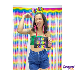 TIARA E PLACA CARNAVAL GOLPE EVA MULTICOLOR KIT 2 PC