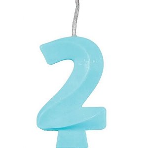VELA CANDY COLORS AZUL NUMERO 2 01 un.