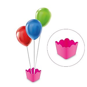 SUPORTE P/ BALOES CACHEPOT C/ 3 HASTES - ROSA CLARO