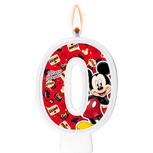 Vela Numeral Mickey Número 0