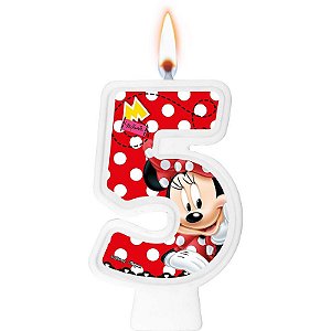 Vela Numeral Minnie Número 5
