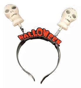 TIARA  C/LUZ CAVEIRA HALLOWEEN