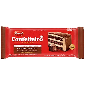 COBERTURA HARALD CONFEITEIRO FRACIONADA SABOR CHOCOLATE AO LEITE 1,010kg