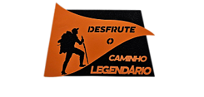 Painel Legendário “Desfrute o Caminho” – EVA (Laranja e Preto)