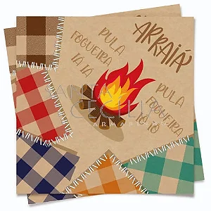 Guardanapo Kraft Junino – 20 Unidades (24,5 x 24,5 cm)