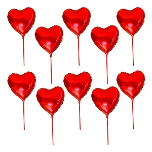 Coração Vermelho com Haste – 25 cm – 1 unidade