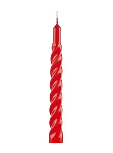 Vela Decorativa Espiral – Vermelho Glimm – 25 cm – 1 unidade