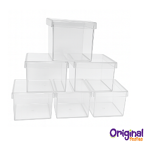 CAIXA ACRILICA 4X4 TRANSPARENTE
