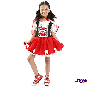 VESTIDO  ALMMY CHAPEUZINHO VERMELHO INFANTIL