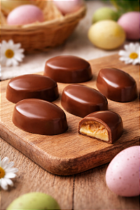 Forma BWB Especial Tradicional – Molde para Bombom de Ovo de Páscoa Liso (6 Cavidades)