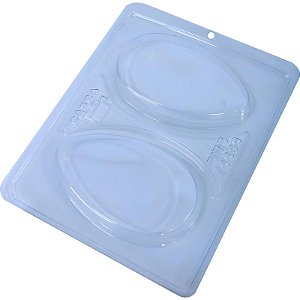 Forma BWB Especial Tradicional – Tablete Ovo de Páscoa Liso (2 cavidades)