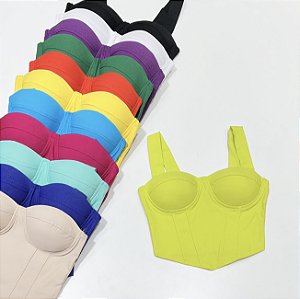 Cropped slim - barbatanas com alça